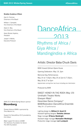 2013 Dance Africa Bambill