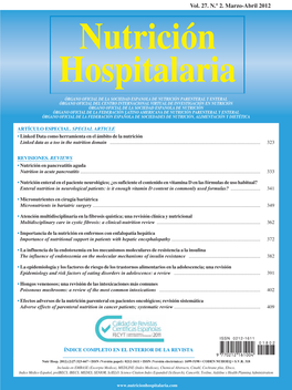 Vol. 27. N.º 2. Marzo-Abril 2012 Nutrición Hospitalaria