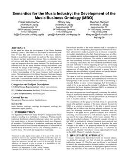 Words Results of a Qualitative Analysis of the Music Industry