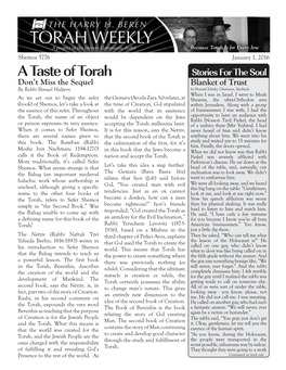 A Taste of Torah