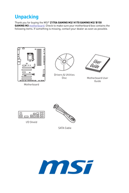 MSI Computers Motherboards Users Manual