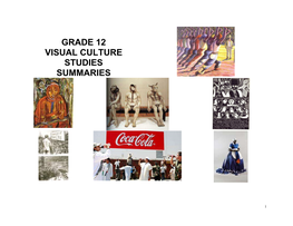 Grade 12 Visual Culture Studies Summaries