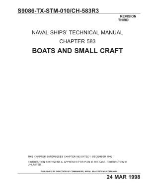 Naval Ships' Technical Manual, Chapter 583, Boats and Small Craft