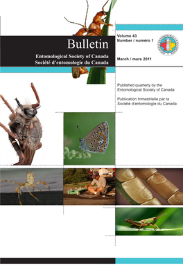 Bulletin Number / Numéro 1 Entomological Society of Canada March / Mars 2011 Société D’Entomologie Du Canada