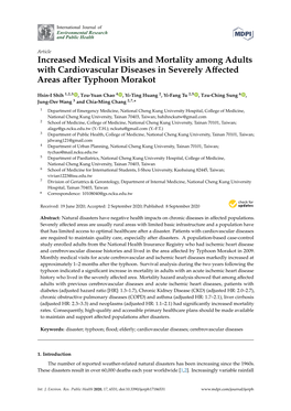 Increased Medical Visits and Mortality Among Adults with Cardiovascular Diseases in Severely Aﬀected Areas After Typhoon Morakot