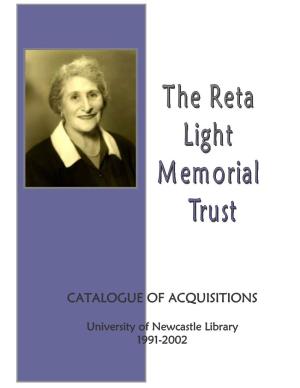 Reta Light Memorial Trust Catalogue of Acquisitions
