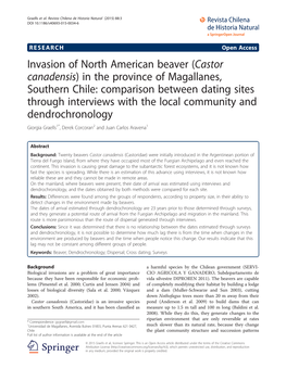 Invasion of North American Beaver (Castor Canadensis) in the Province of Magallanes, Southern Chile: Comparison Between Dating S