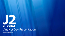 2020 J2 Global Analyst Day Presentation