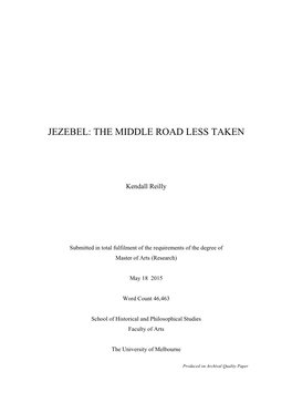 Jezebel: the Middle Road Less Taken
