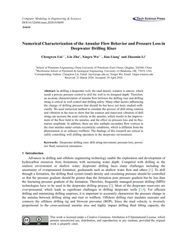 Numerical Characterization of the Annular Flow Behavior and Pressure Loss in Deepwater Drilling Riser