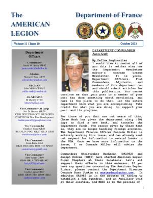 The Department of France AMERICAN LEGION