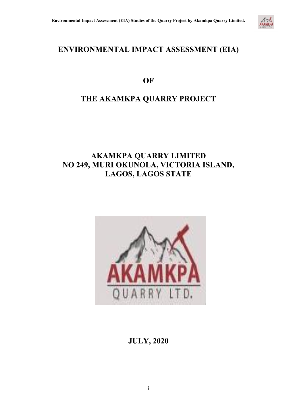 Akamkpa Quarry Draft Report
