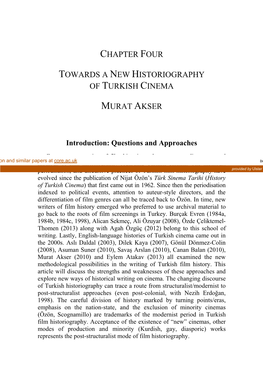 Chapter Four Towards a New Historiography of Turkish