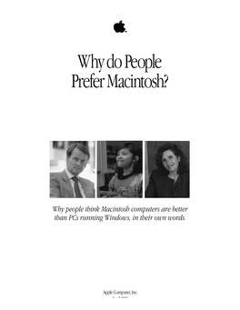 Why Do People Prefer Macintosh?