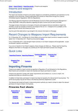 Firearms and Weapons