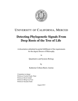 Detecting Phylogenetic Signals from Deep Roots of the Tree of Life