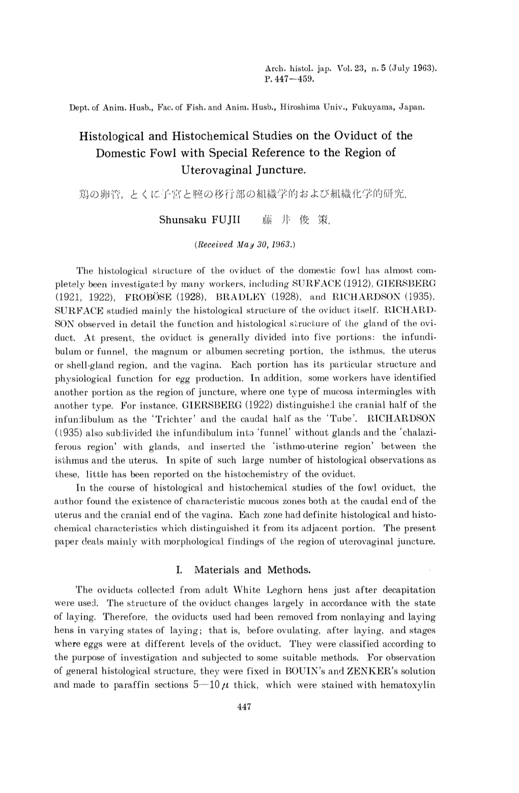 Infundibulum As the 'Trichter' and the Caudal Half As the 'Tube'