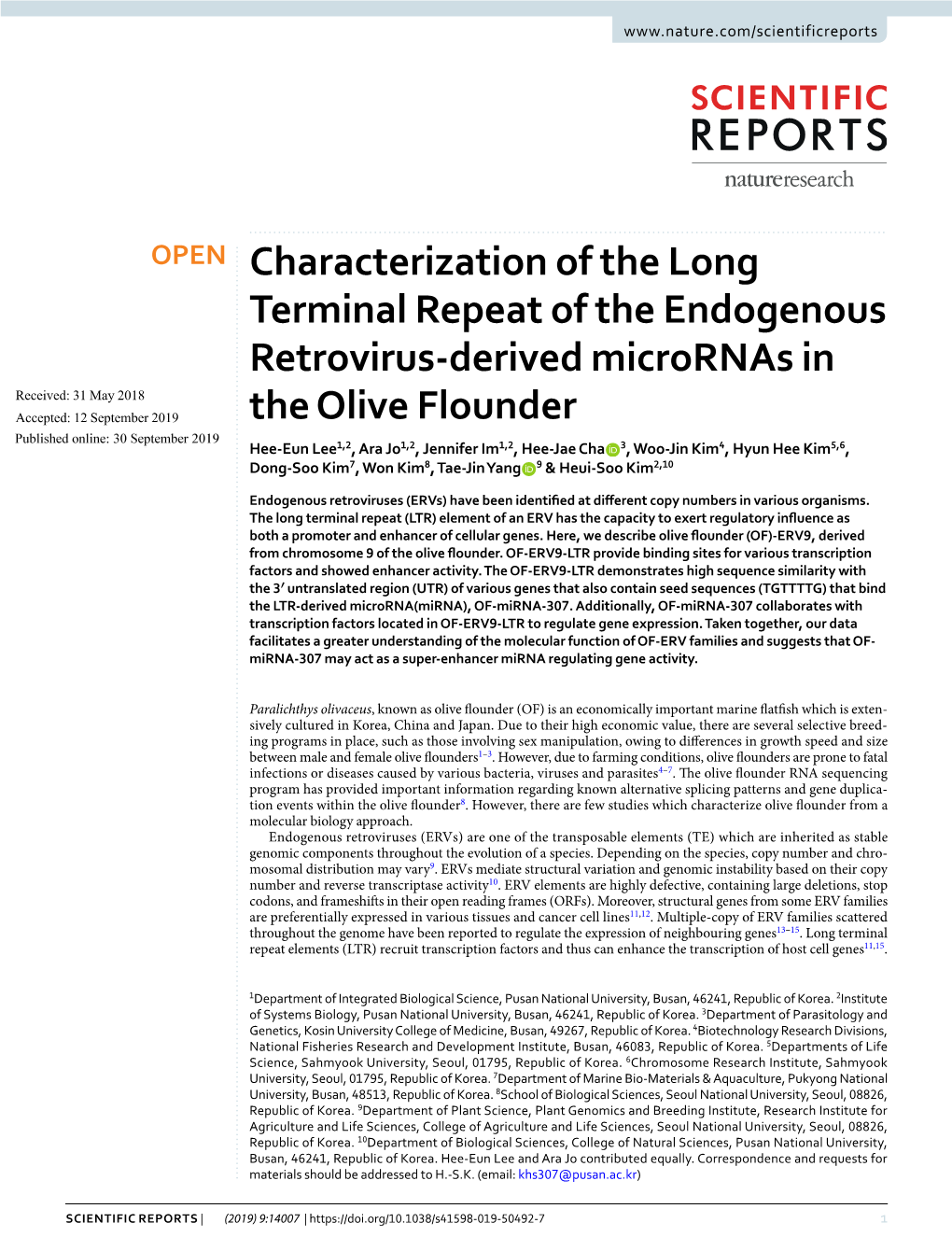 Characterization of the Long Terminal Repeat of the Endogenous