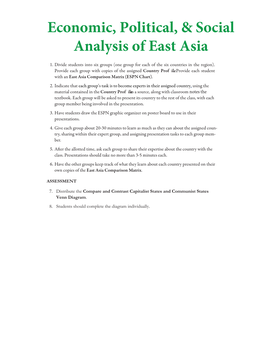 Economic, Political, & Social Analysis of East Asia