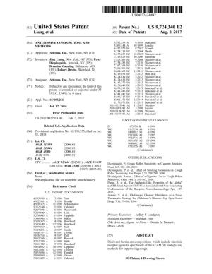United States Patent (10) Patent No.: US 9,724,340 B2 Liang Et Al