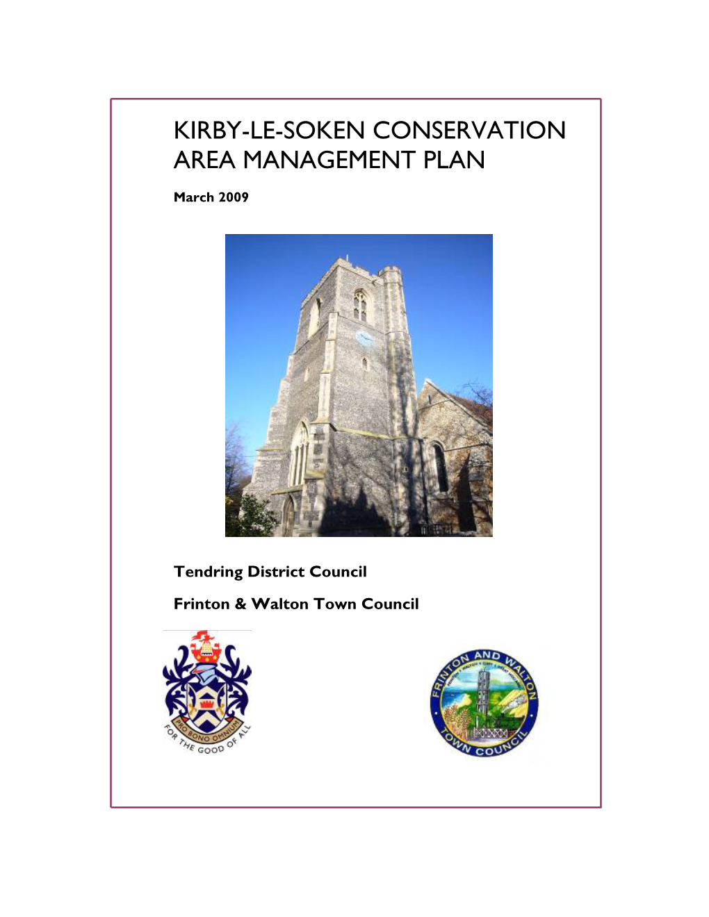 Kirby-Le-Soken Conservation Area Management Plan