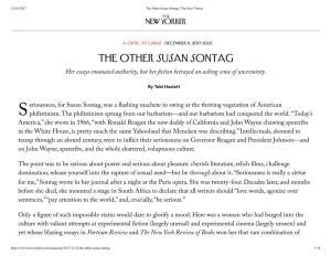 The Other Susan Sontag | the New Yorker
