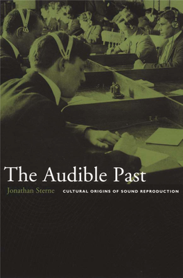The Audible Past Jonathan Sterne