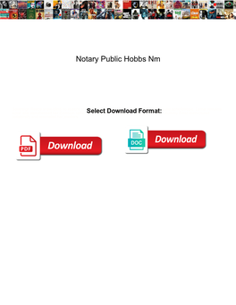 Notary Public Hobbs Nm