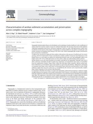 Characterisation of Aeolian Sediment Accumulation and Preservation Across Complex Topography