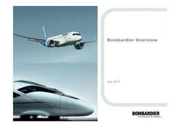 Bombardier Overview Bombardier