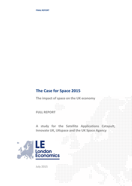 London Economics – Case for Space 2015 – Full Report