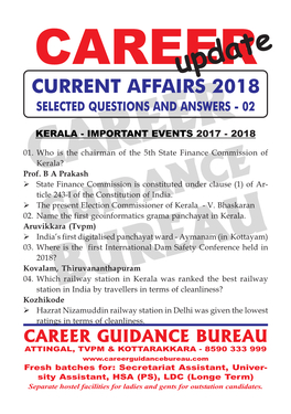 Current Affairs for Assistant Exam 2.Pmd
