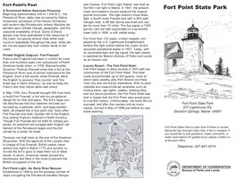 Fort Point State Park Brochure