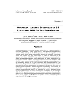 Organization and Evolution of 5S Ribosomal Dna in the Fish Genome