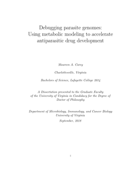 Debugging Parasite Genomes: Using Metabolic Modeling to Accelerate Antiparasitic Drug Development