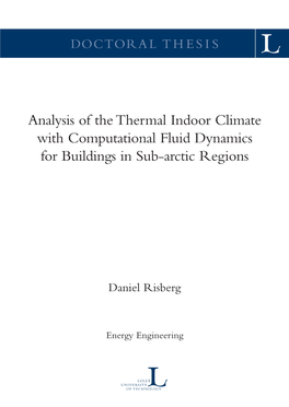 Analysis of the Thermal Indoor Climate with Computational Fluid Dynamics for Buildings in Sub-Arctic Regions