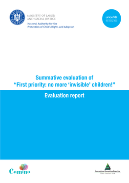 Summative Evaluation of “First Priority: No More ‘Invisible’ Children!” Evaluation Report
