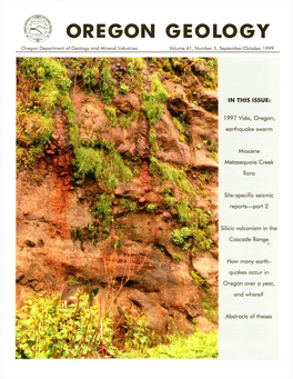 Ore Bin / Oregon Geology Magazine / Journal