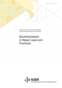 Decentralization in Nepal: Laws and Practices