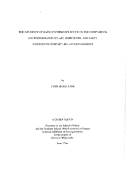 The Influence of Basso Continuo Practice on the Composition