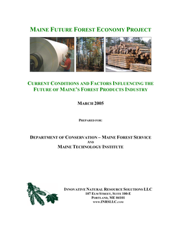 Maine Future Forest Economy Project