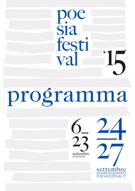Programma Poesia Festival 2015