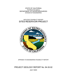 8.0 Sites Reservoir Geology