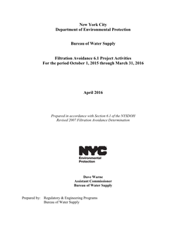 New York City Department of Environmental Protection Bureau Of