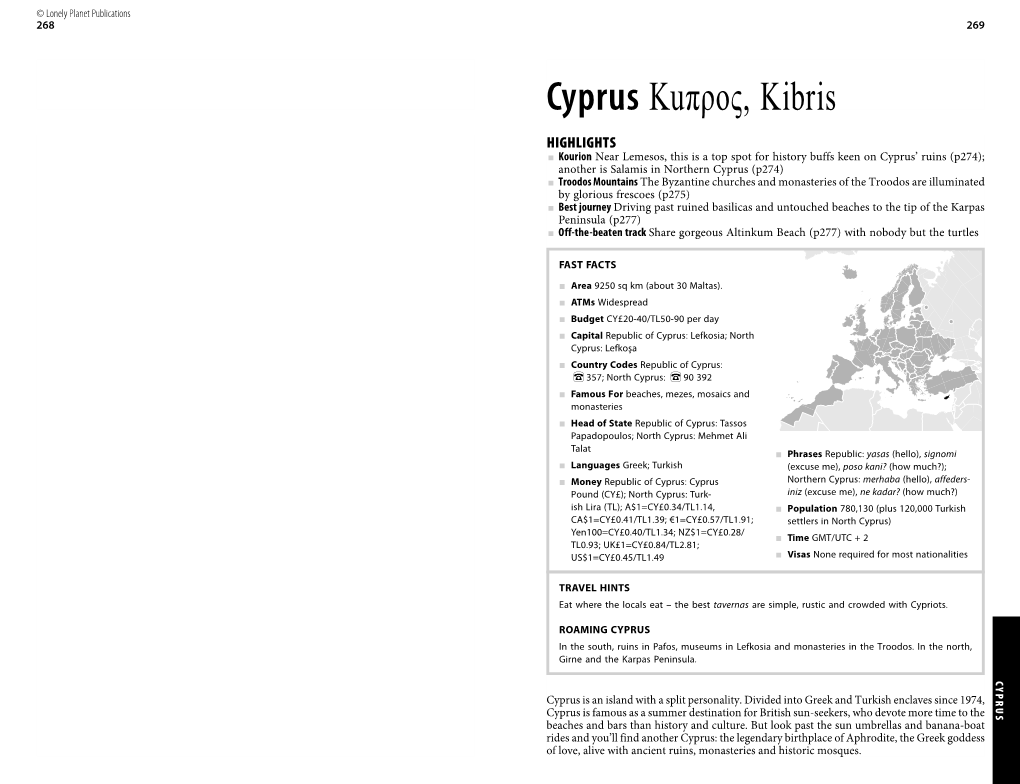 Cyprus Kuπρος, Kibris