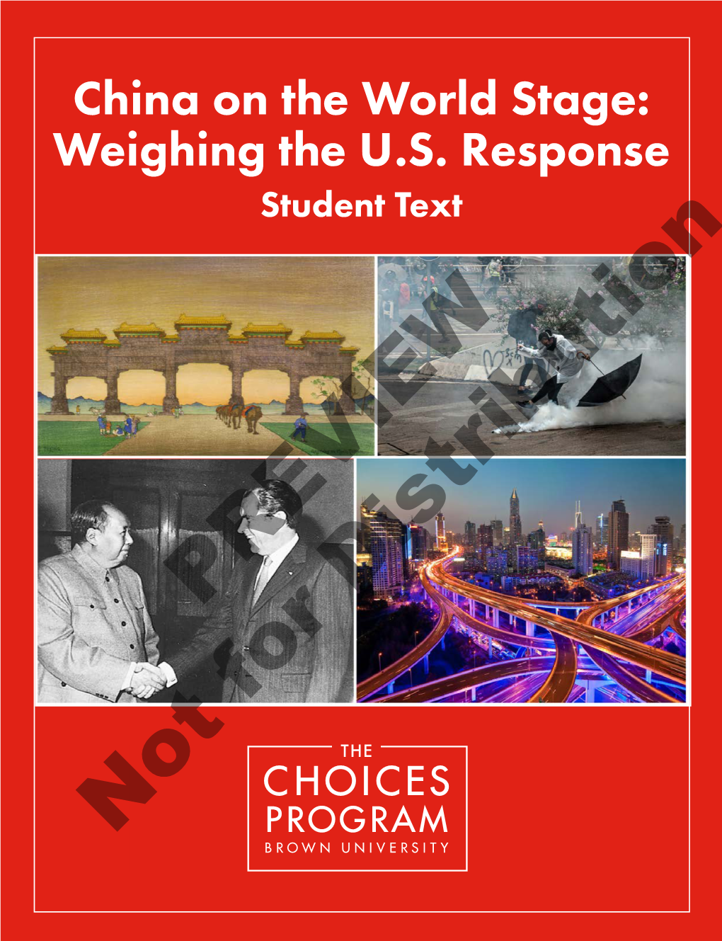 China on the World Stage: Weighing the U.S. Response Student Text