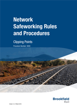 Network Safeworking Rules and Procedures