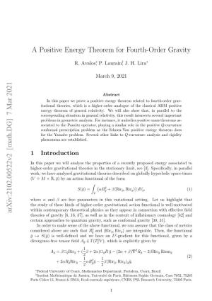 A Positive Energy Theorem for Fourth-Order Gravity