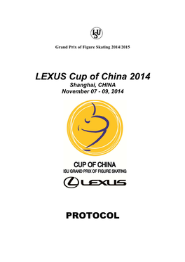 ISU Grand Prix 2014 China, Shanghai