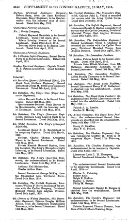 4640 Supplement to the London Gazette, 13 May, 1915